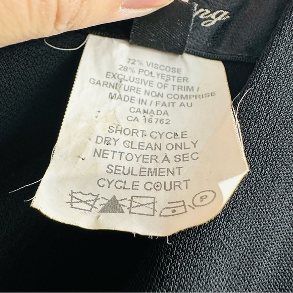 Vintage Dress Formal Knee Length Black Long Sleeve Cocktail A-line Medium - Picture 7 of 8